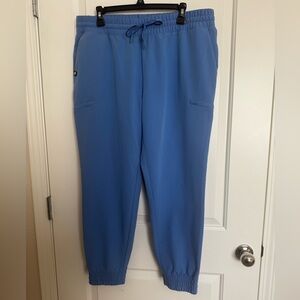 Jaanuu Women's Ceil Blue Petite Scrub Jogger